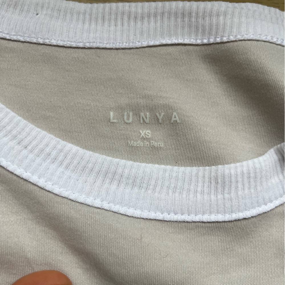 Lunya 100% Organic Cotton Long sleeved Top Sz X-Small - Picture 5 of 13